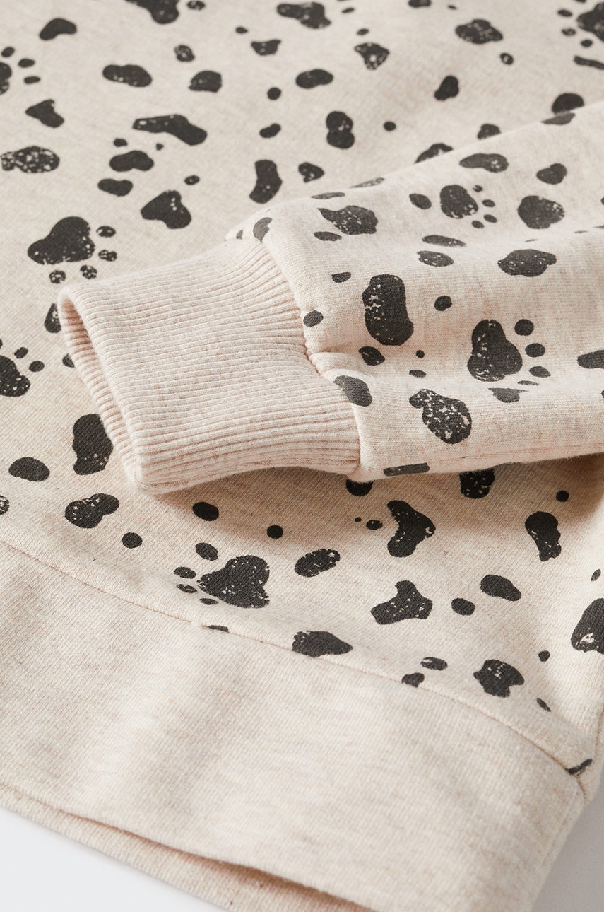 

Детская хлопковая кофта Mango Kids Alexis цвет бежевый узор