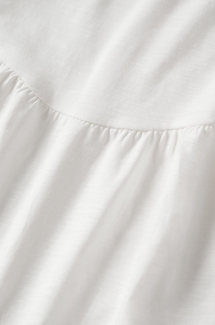

Хлопковый детский лонгслив Mango Kids Peplum цвет белый
