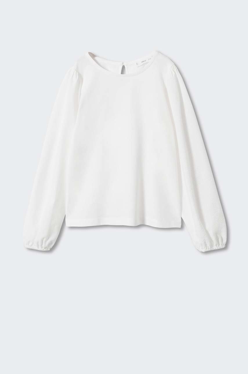 

Хлопковый лонгслив Mango Kids Betty цвет белый