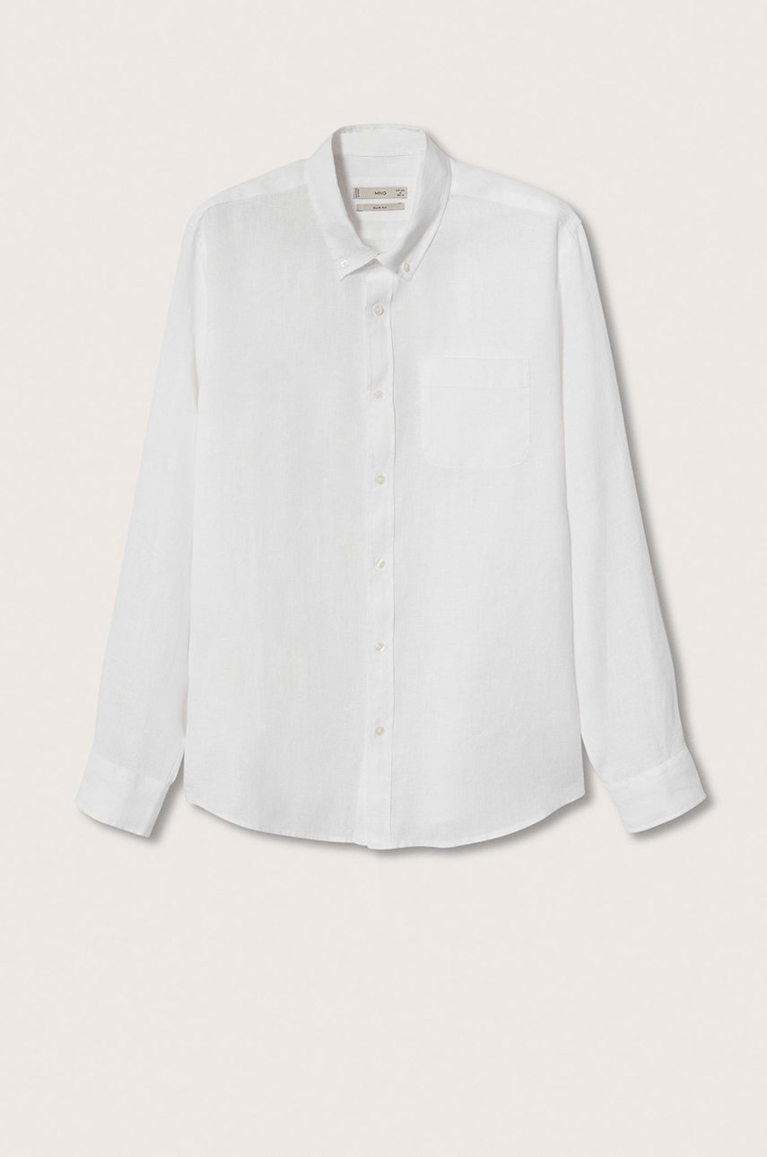 

Бавовняна сорочка Mango Man Avispa чоловіча колір білий slim комір button-down