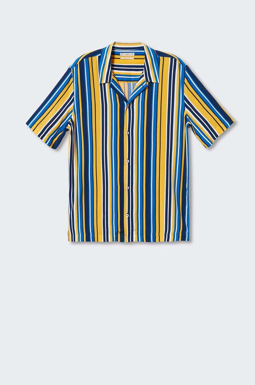 

Сорочка Mango Man Paraiso чоловіча колір жовтий regular