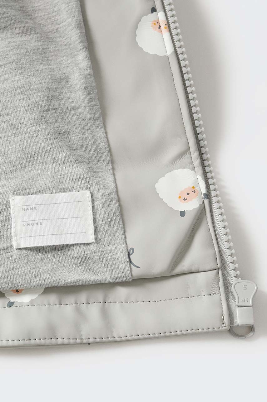

Дитяча куртка Mango Kids колір сірий