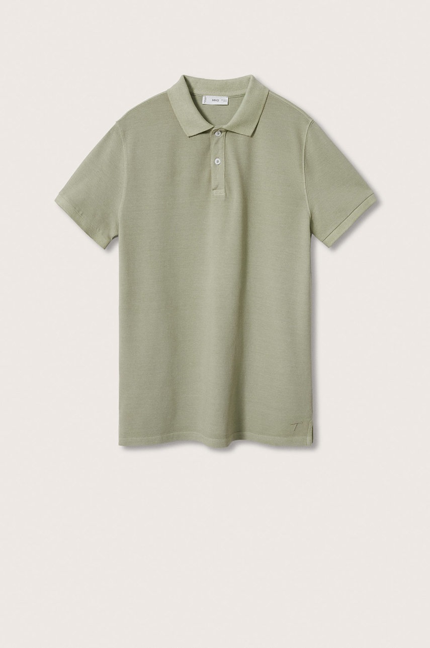 

Детское хлопковое поло Mango Kids Polo цвет коричневый однотонное