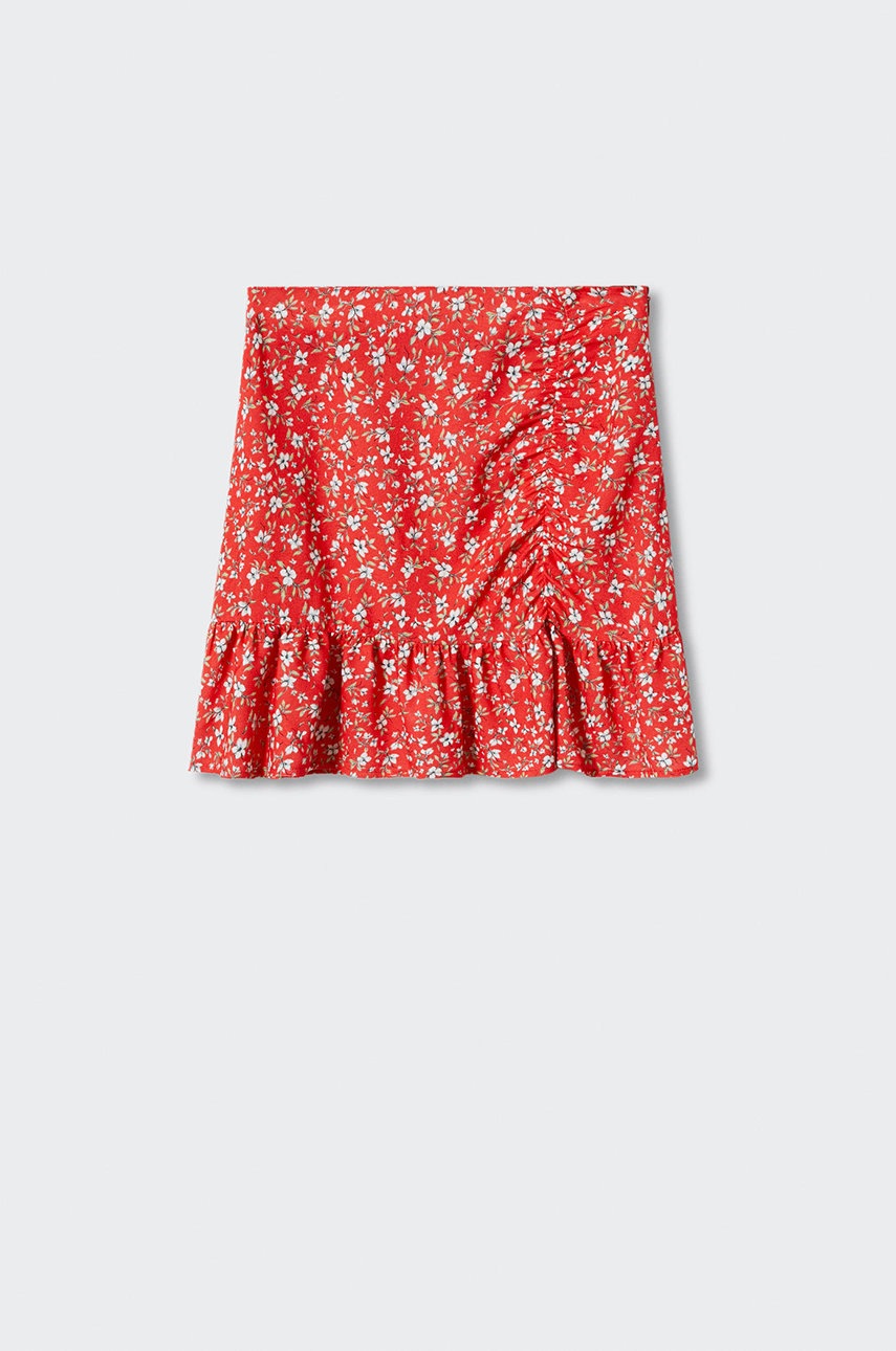 

Дитяча спідниця Mango Kids Pepium колір червоний mini розкльошена