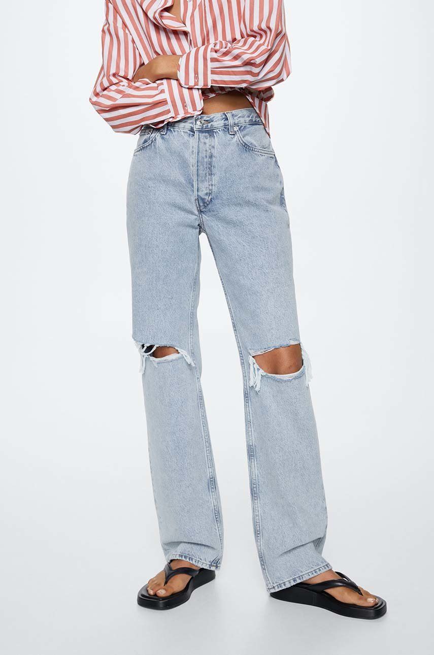 Mango jeansi Zoe femei , high waist 2022 ❤️ Pret Super answear imagine noua 2022