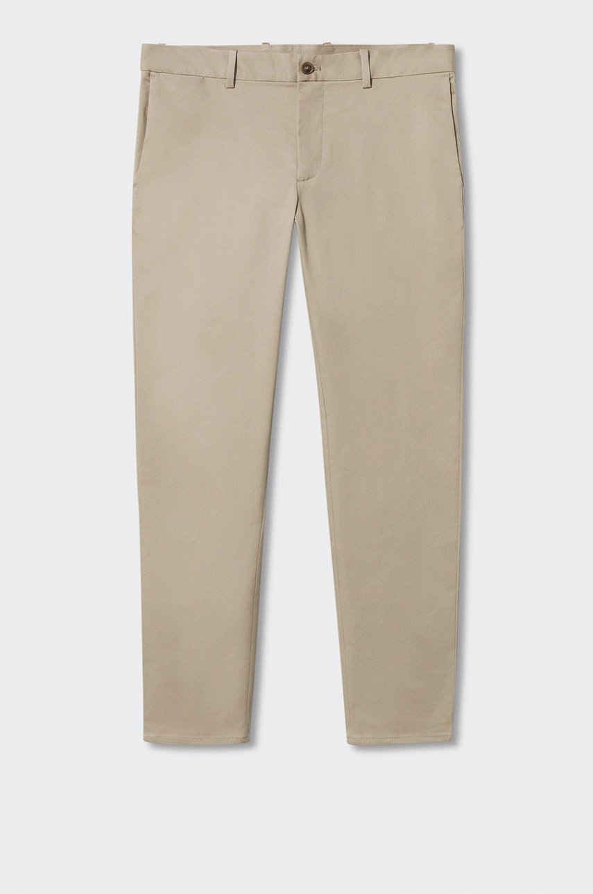 

Штани Mango Man Dublino чоловічі колір бежевий фасон chinos