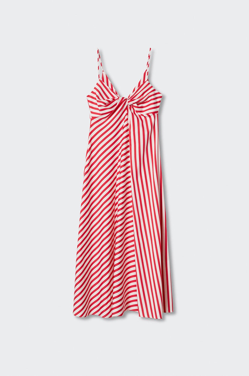 

Платье Mango Aveiro цвет белый maxi расклешённое