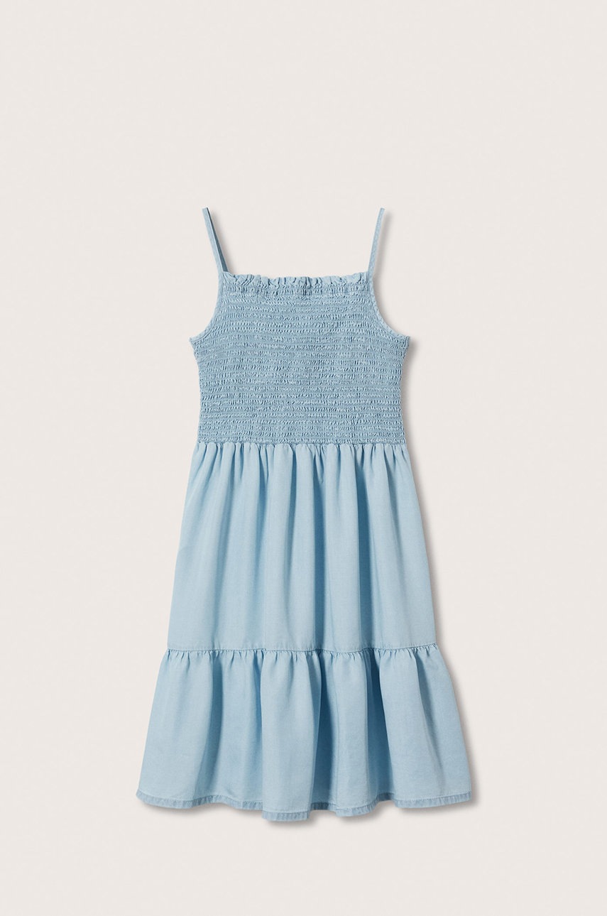 

Детское платье Mango Kids Casilda цвет фиолетовый mini расклешённое