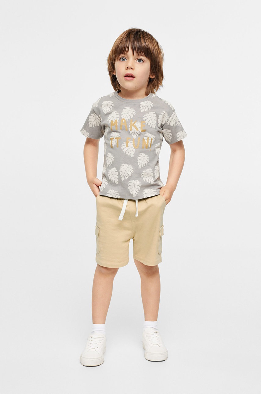 

Детски къси панталони Mango Kids Crowe в бежово, Бежов