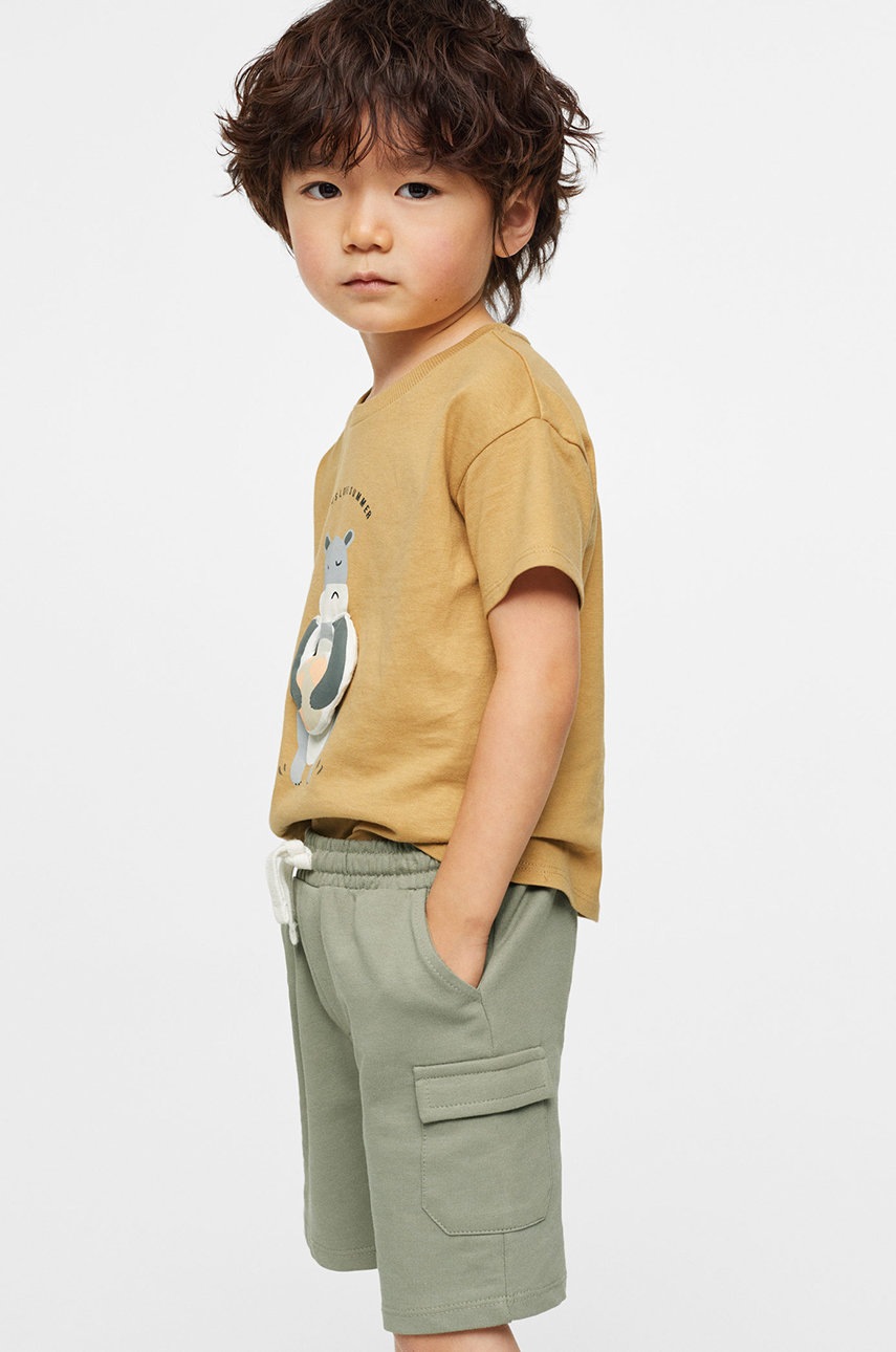 

Детски къси панталони Mango Kids Crowe в кафяво, Кафяв