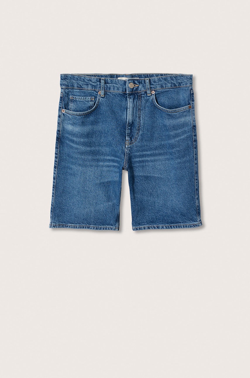 

Джинсовые шорты Mango Man Jarod мужские цвет бирюзовый