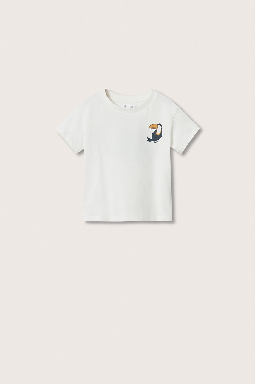 

Дитяча бавовняна футболка Mango Kids Range колір білий з принтом