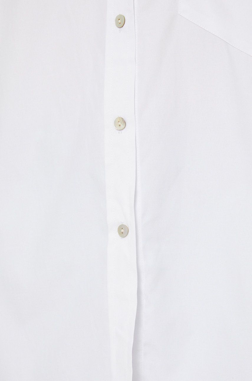 Medicine koszula damska kolor biały regular z kołnierzykiem klasycznym