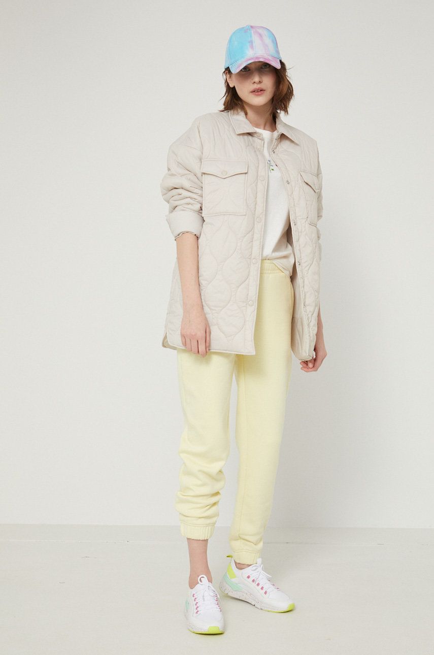 Bunda Medicine dámská, béžová barva, přechodná - béžová -  Podšívka: 100% Polyester Výplň: