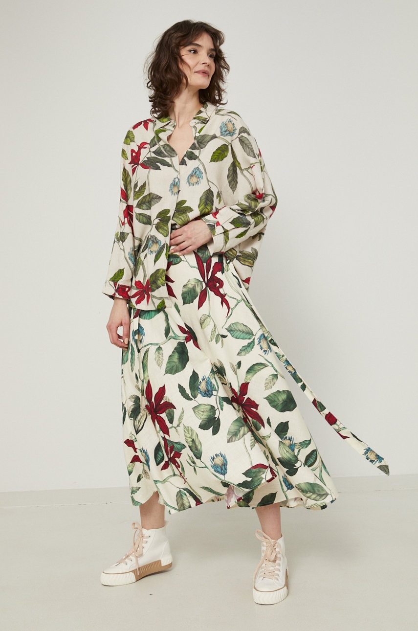 

Юбка из смесового льна Medicine midi расклешённая