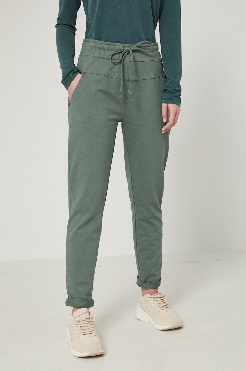 

Панталони Medicine дамски в тюркоазено с изчистен дизайн, Тюркоазен