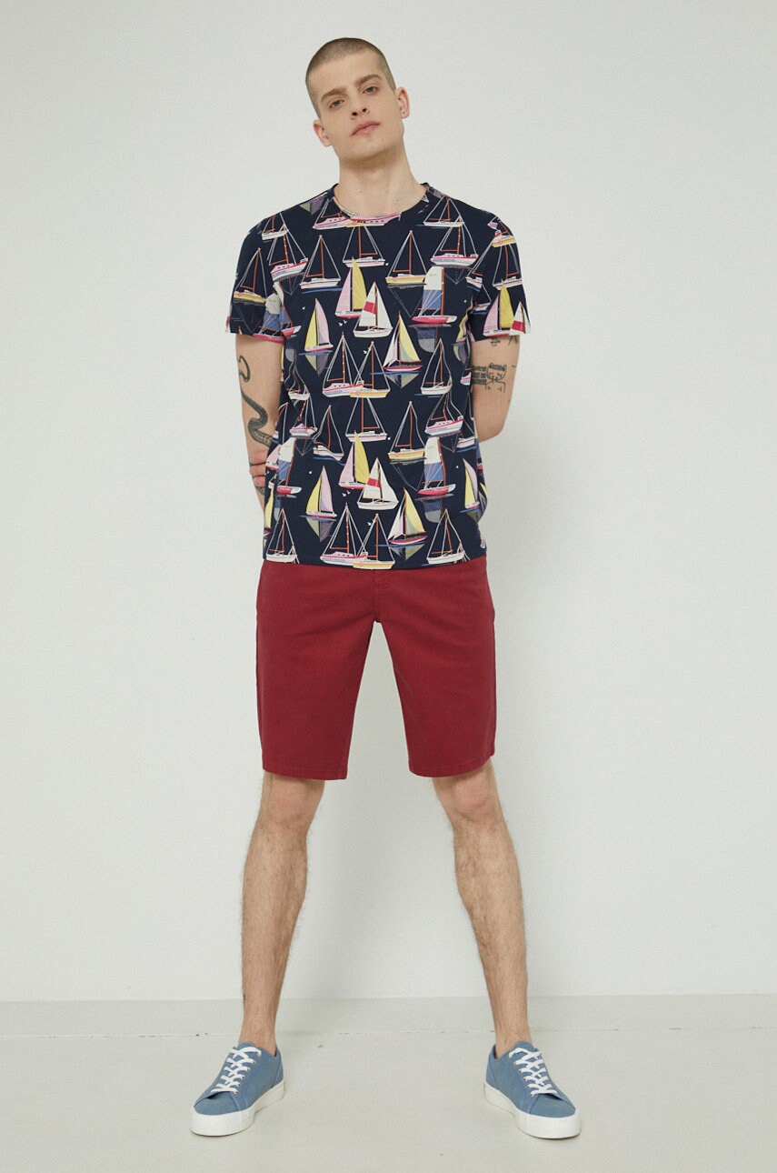 Medicine pantaloni scurti barbati, culoarea bordo