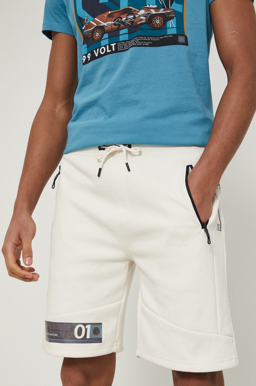 Medicine pantaloni scurti barbati, culoarea alb