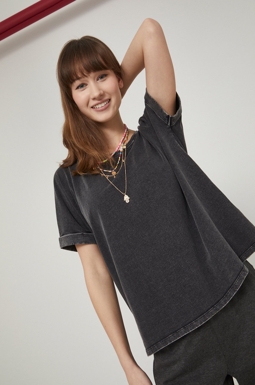 

Памучна тениска Medicine в сиво, Сив