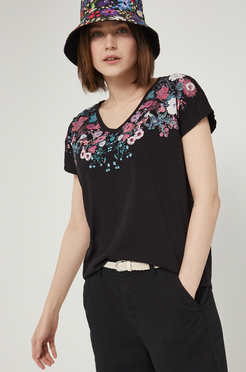 

Памучна тениска Medicine в черно, Черен