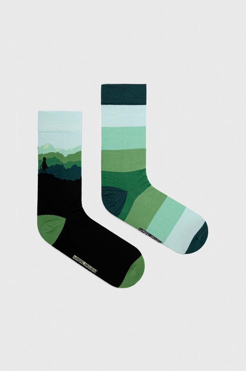 Ponožky Medicine 2-pack pánské, zelená barva - zelená -  75 % Bavlna