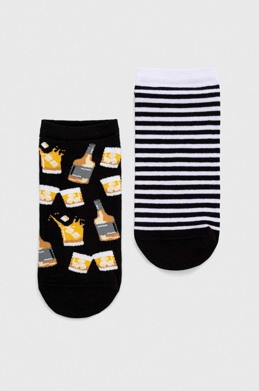 Levně Ponožky Medicine 2-pack pánské, černá barva