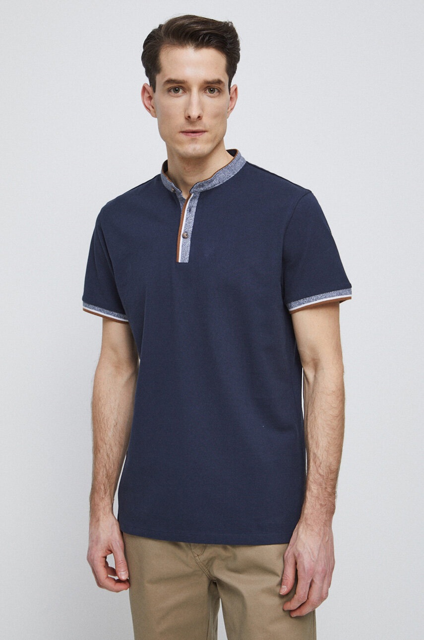 Medicine Tricou Polo Barbati, Culoarea Albastru Marin, Neted