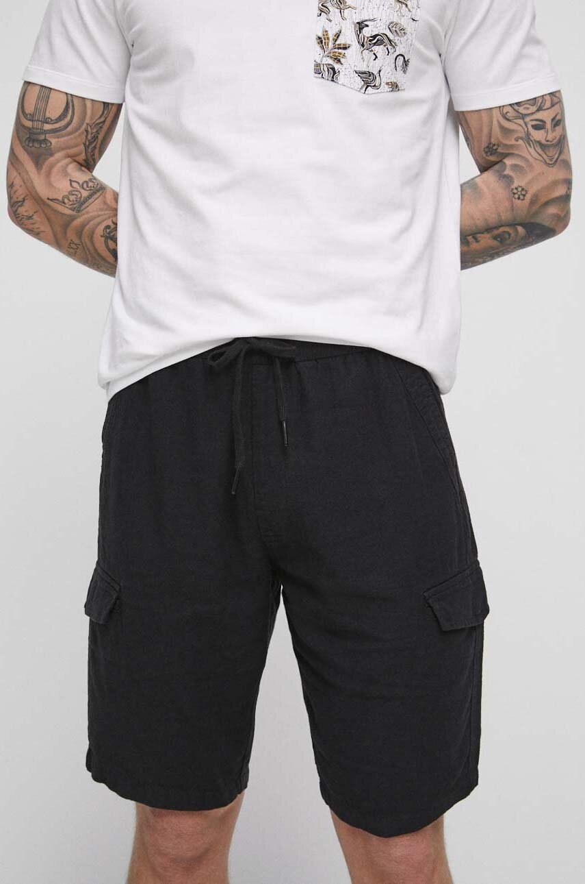 Medicine Pantaloni Scurti Din In Culoarea Negru