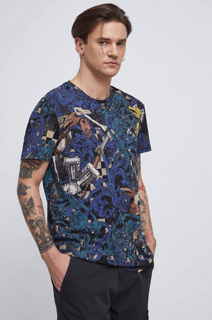 Medicine tricou din bumbac barbati, culoarea negru, modelator