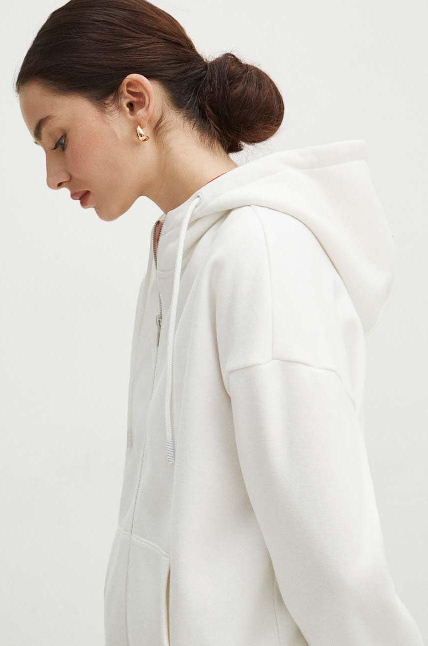 Medicine bluza femei, culoarea bej, cu glugă, neted Medicine bluza femei, culoarea bej, cu glugă, neted
