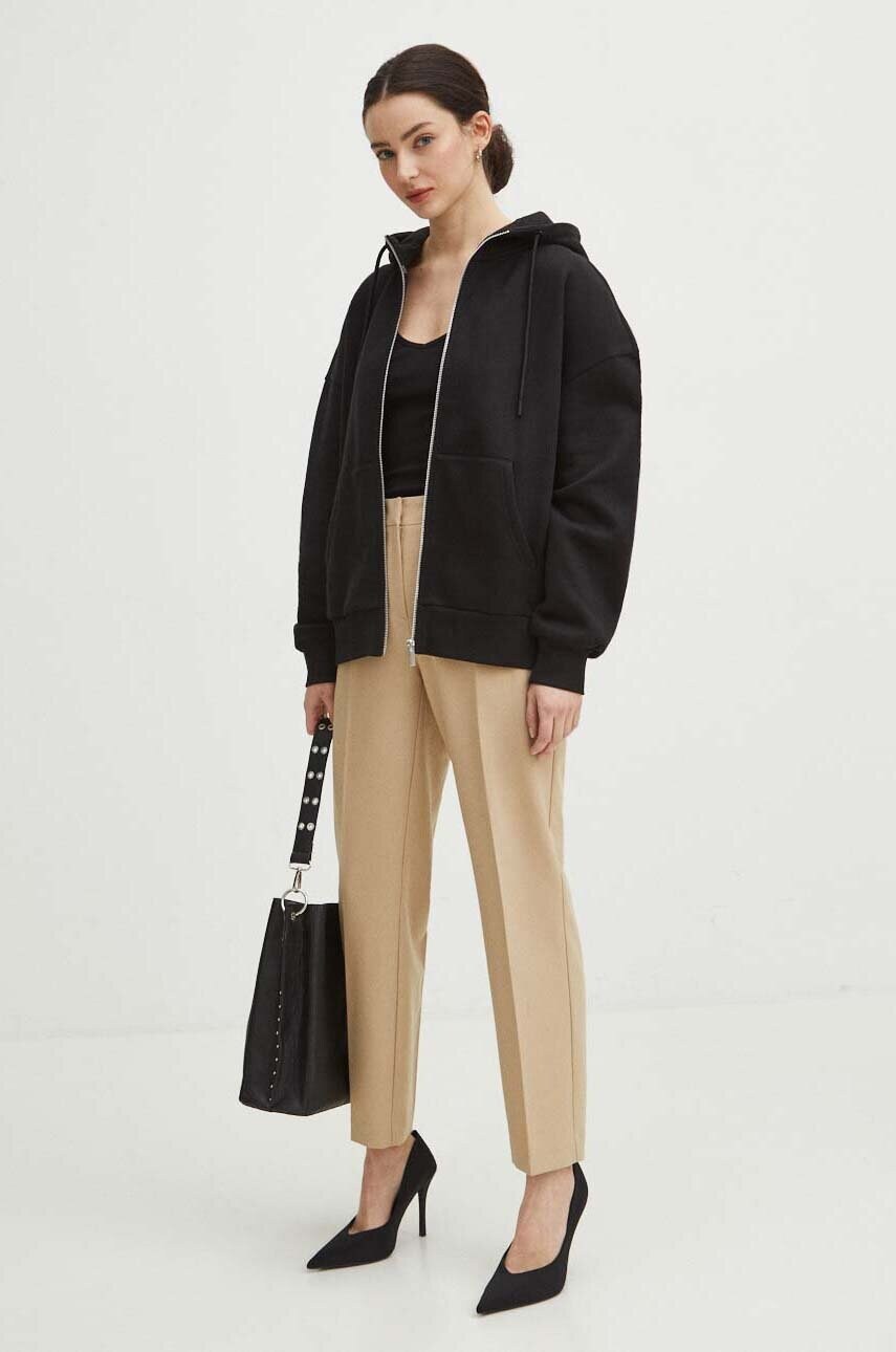Medicine bluza femei, culoarea negru, cu glugă, neted Medicine bluza femei, culoarea negru, cu glugă, neted
