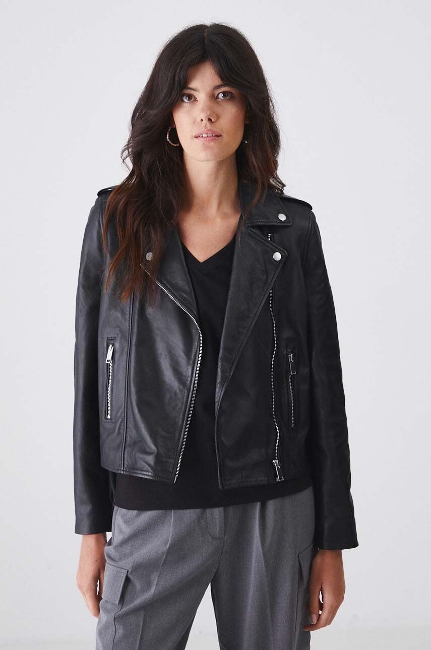 Δερμάτινο μπουφάν Medicine χρώμα: μαύρο φωτογραφία