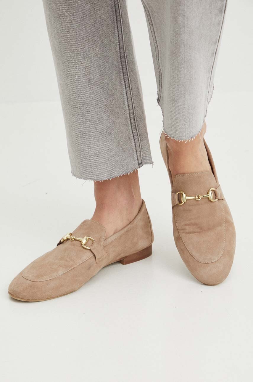 Medicine mocasini din piele intoarsa femei, culoarea bej, cu toc plat > Mocasini Medicine mocasini din piele intoarsa femei, culoarea bej, cu toc plat > Mocasini