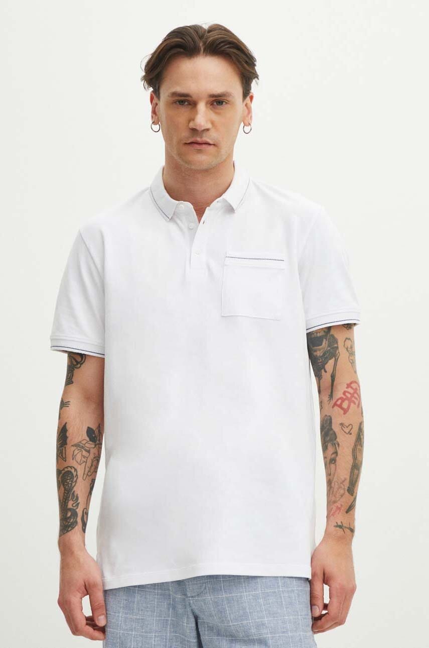 Medicine tricou polo barbati, culoarea alb, neted Medicine tricou polo barbati, culoarea alb, neted