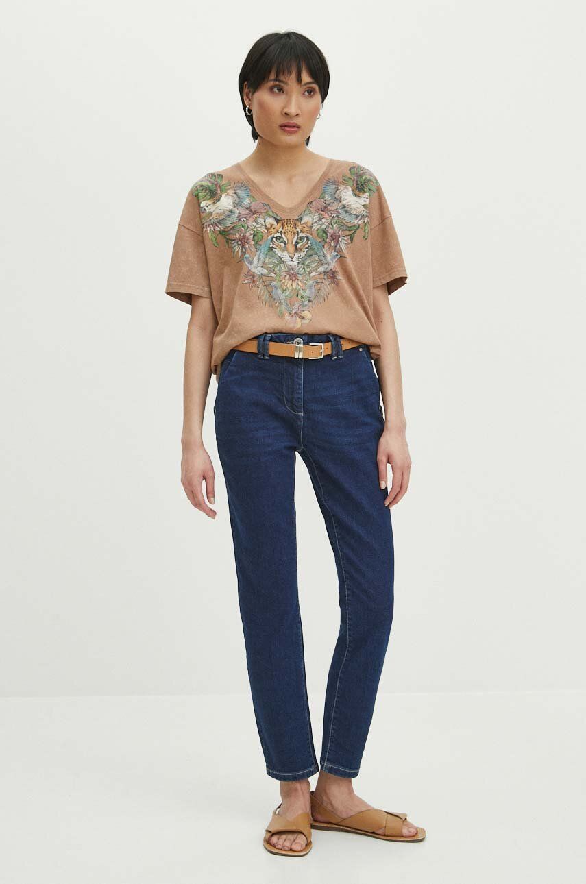 Medicine jeans femei, culoarea bleumarin