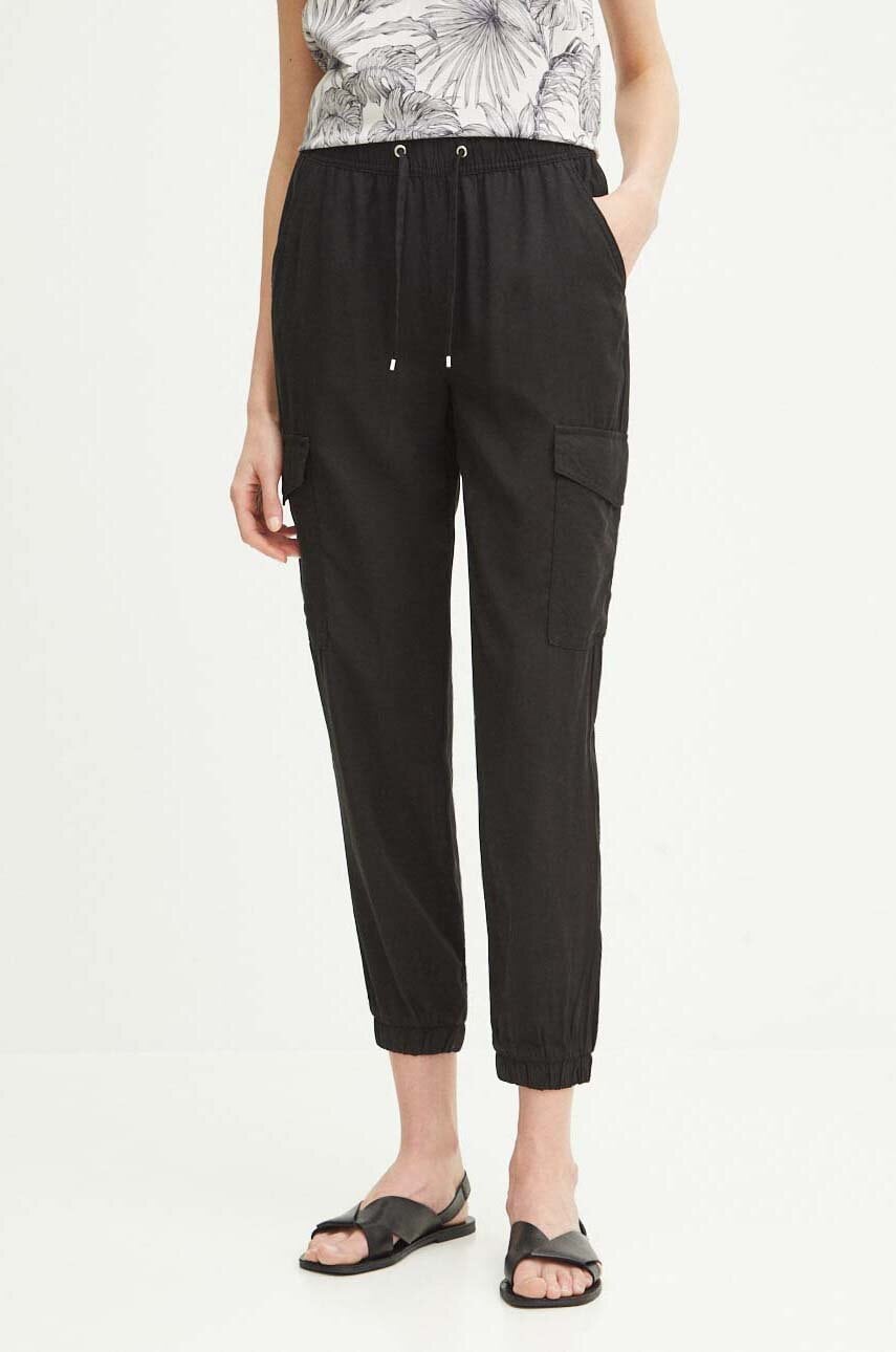 Medicine pantaloni femei, culoarea negru, medium waist Medicine pantaloni femei, culoarea negru, medium waist
