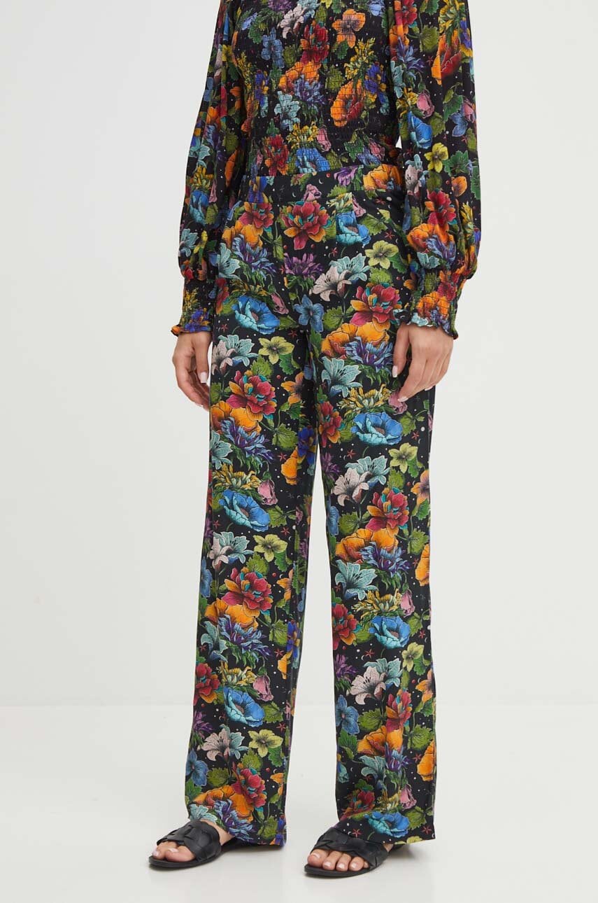 Medicine pantaloni femei, culoarea negru, lat, high waist Medicine pantaloni femei, culoarea negru, lat, high waist
