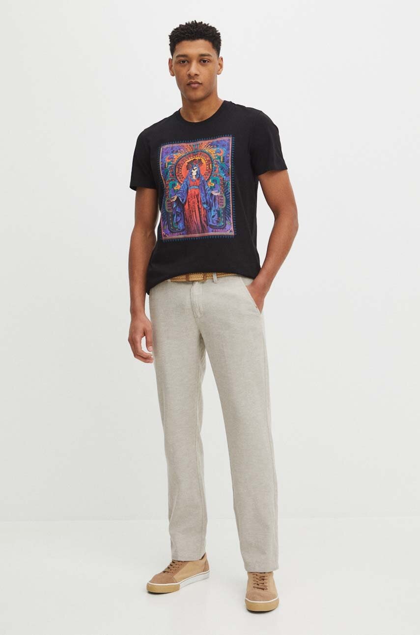 Medicine pantaloni culoarea bej, drept Medicine pantaloni culoarea bej, drept