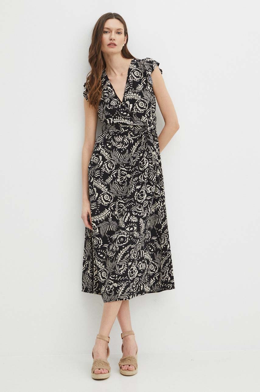 Medicine rochie culoarea negru, midi, evazati Medicine rochie culoarea negru, midi, evazati