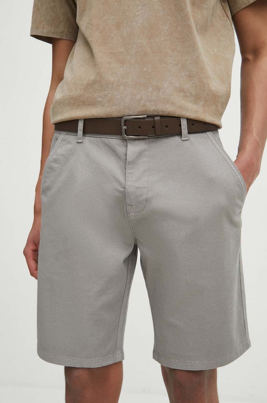 Medicine pantaloni scurti din bumbac barbati, culoarea gri Medicine pantaloni scurti din bumbac barbati, culoarea gri