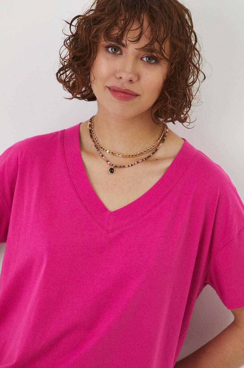 Medicine tricou din bumbac culoarea roz