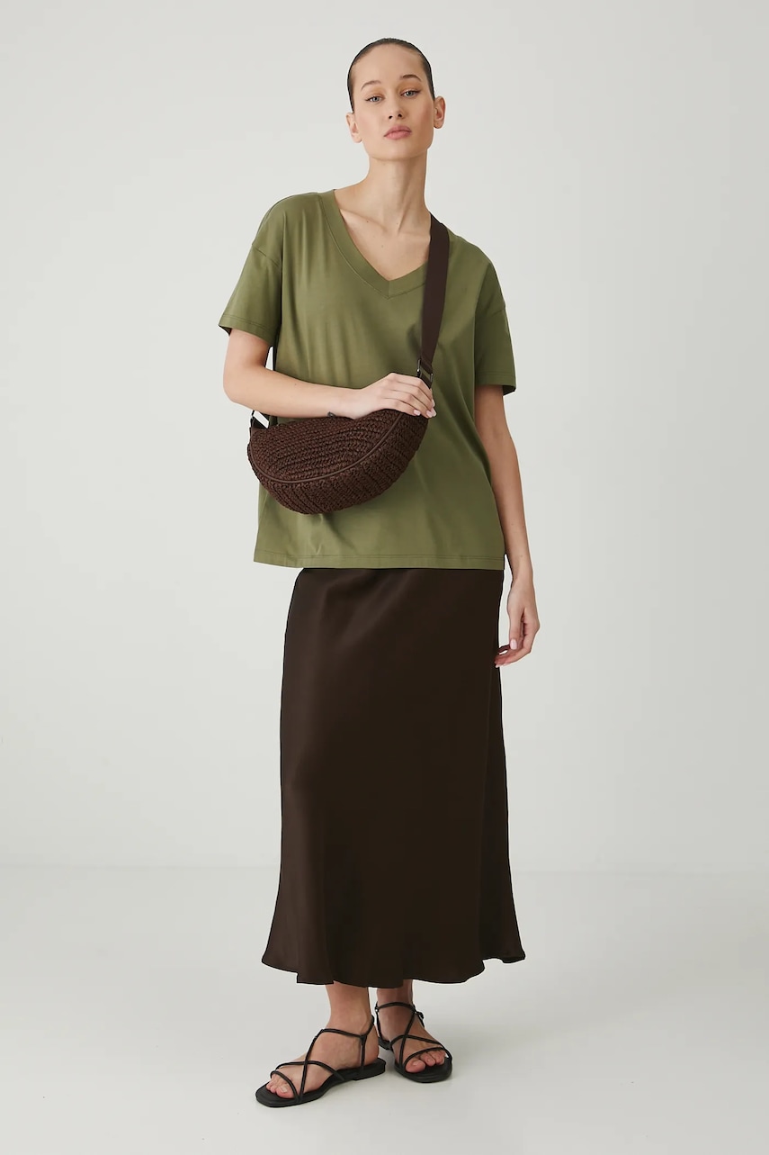 Medicine tricou din bumbac femei, culoarea verde