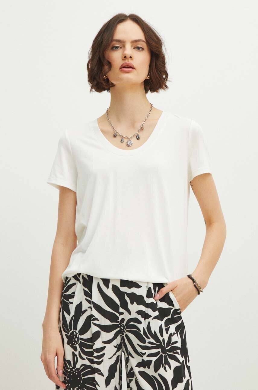 Medicine tricou femei, culoarea bej