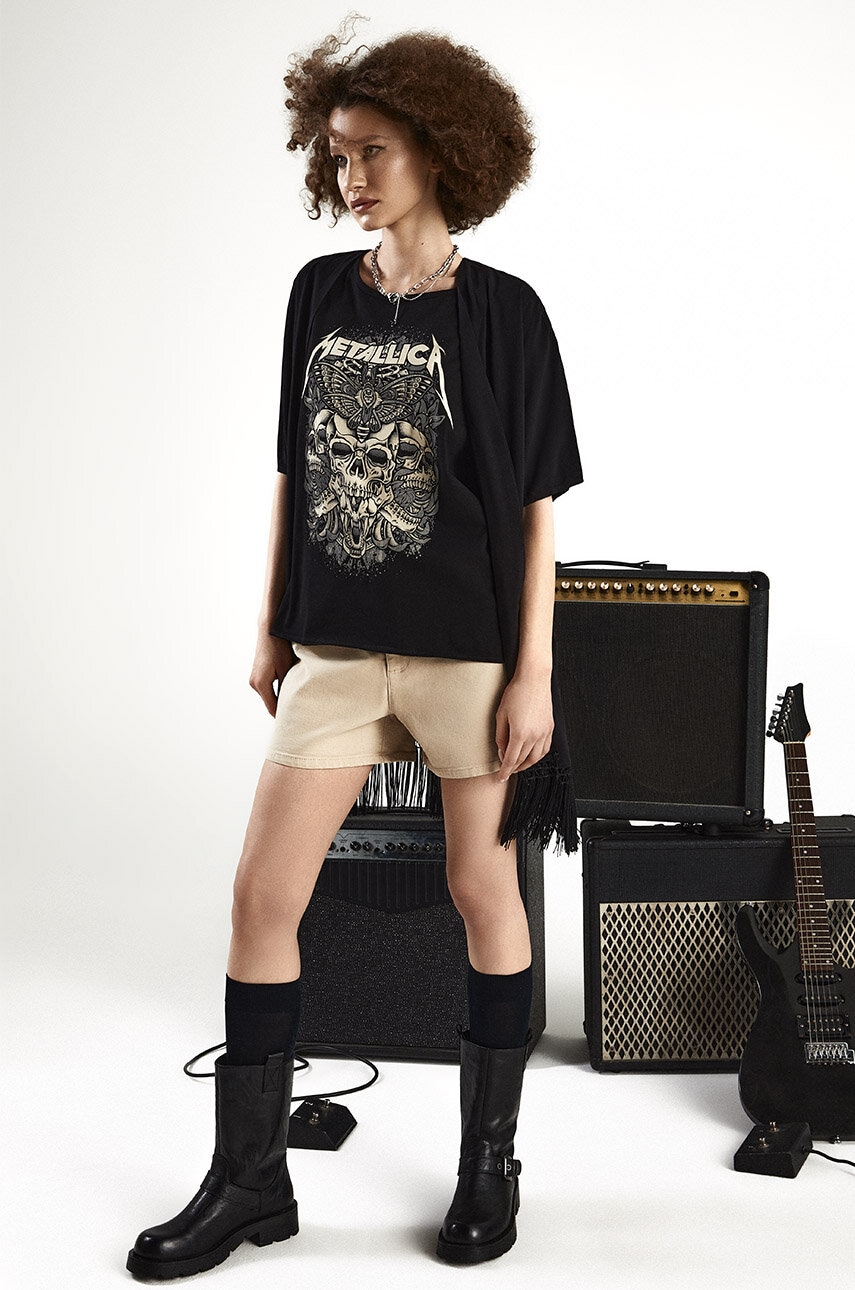 Medicine tricou din bumbac femei, culoarea negru Medicine tricou din bumbac femei, culoarea negru