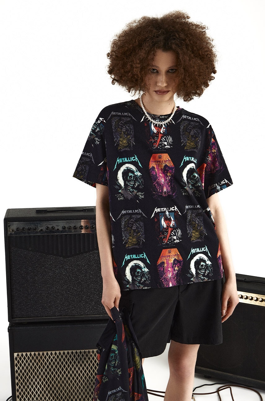 Medicine tricou din bumbac femei, culoarea negru