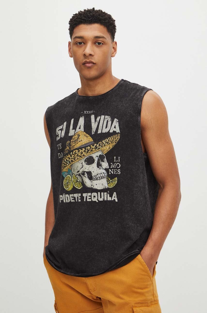 

Памучна тениска Medicine в черно, Черен