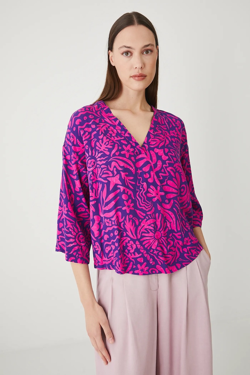 Блузка Medicine цвет фиолетовый узор
