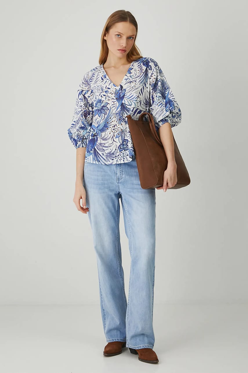 Medicine bluza din bumbac femei, culoarea alb, modelator