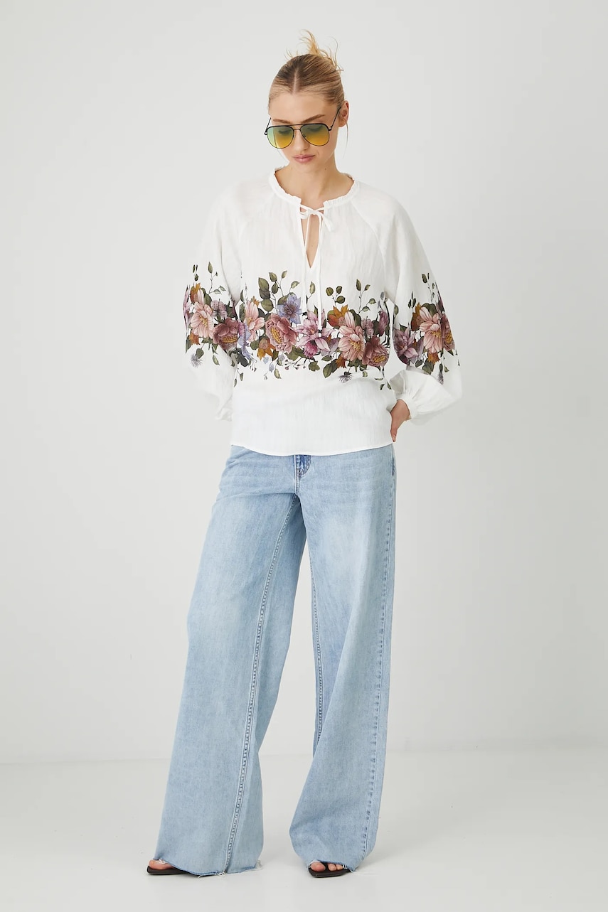 Medicine bluza femei, culoarea alb, cu imprimeu Medicine bluza femei, culoarea alb, cu imprimeu
