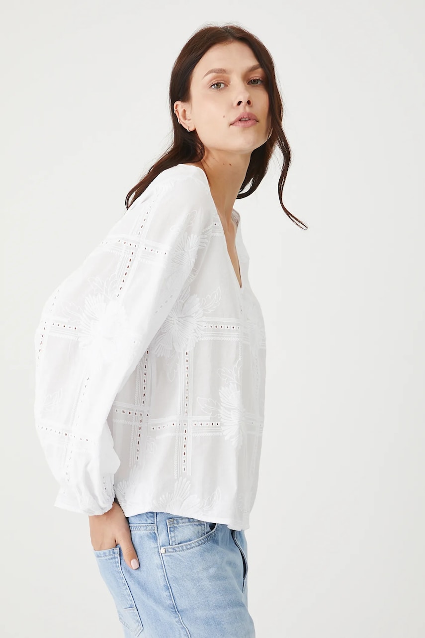 Medicine bluza din bumbac culoarea alb, cu imprimeu